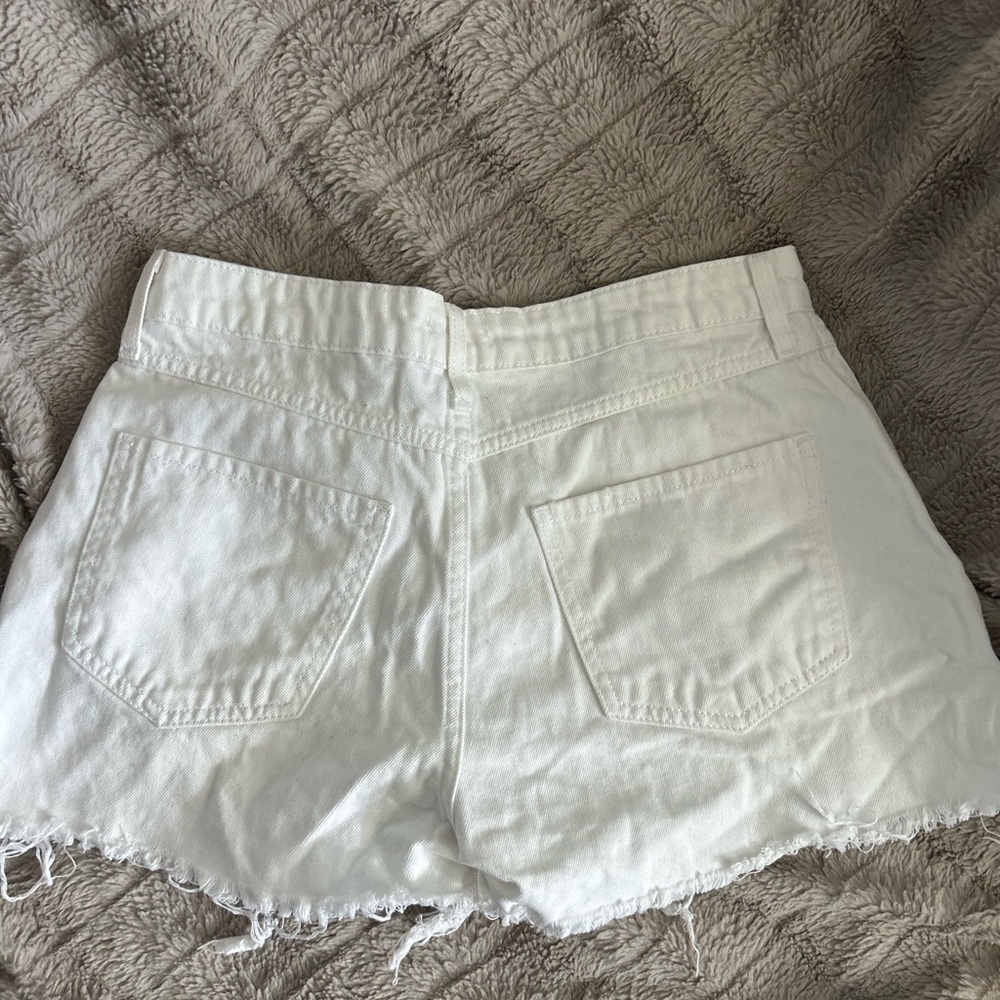 Forever 21 White Jean Shorts